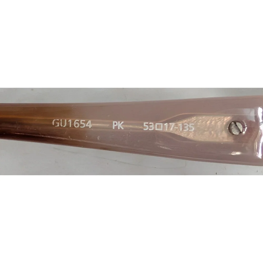 GUESS GU 1654 Women's Rimless Eyeglasses Brown Burgundy Frame Clear Lenses Case